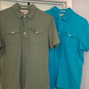Lot of 2 Penguin polo shirts large